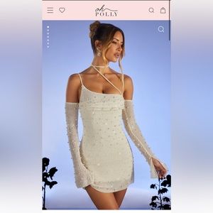 Oh Polly - SOHO
Embellished Asymmetric Corset Mini Dress in Ivory
